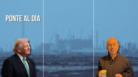 Fotomontaje con imágenes de Donald Trump y Benjamín Netanyahu.