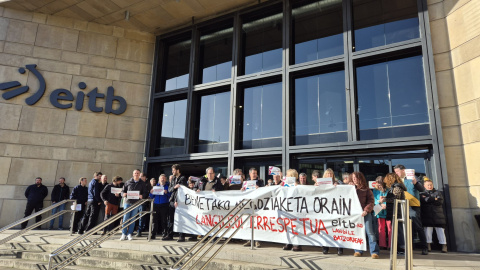 Uno de los miércoles negro de protestas de trabajadores de EITB.