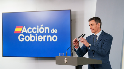El presidente del Gobierno, Pedro Sánchez, durante una rueda de prensa posterior al Consejo de Ministros extraordinario, en el Palacio de la Moncloa, a 20 de marzo de 2026 El presidente del Gobierno, Pedro Sánchez, durante una rueda de prensa posterior al Consejo de Ministros extraordinario, en el Palacio de la Moncloa, a 20 de marzo de 2026