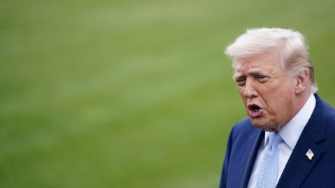 Donald Trump El presidente de Estados Unidos, Donald Trump, se dirige a los medios al salir de la Casa Blanca.