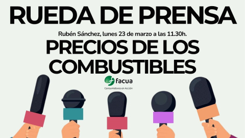 Rueda de prensa del secretario general de Facua, Rubén Sánchez. Rueda de prensa del secretario general de Facua, Rubén Sánchez.