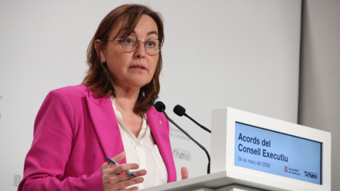 La portaveu del Govern, Sílvia Paneque, en la roda de premsa posterior al Consell Executiu d'aquest dimarts. 24/03/2026 La portaveu del Govern, Sílvia Paneque, en la roda de premsa posterior al Consell Executiu d'aquest dimarts.
