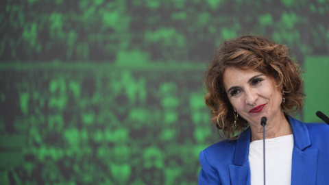 María Jesús Montero, ofrece una rueda de prensa, para abordar asuntos en relación a la convocatoria de elecciones en Andalucía. A 24 de marzo de 2026, en Sevilla. María Jesús Montero, ofrece una rueda de prensa, para abordar asuntos en relación a la convocatoria de elecciones en Andalucía. A 24 de marzo de 2026, en Sevilla.