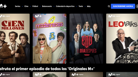 Menú de Movistar Plus+ gratuito.