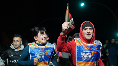 Participantes en la edición de este año de Korrika, la carrera a favor del euskera.