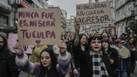 Manifestación del 8M Pancartas en la manifestación del 8M.