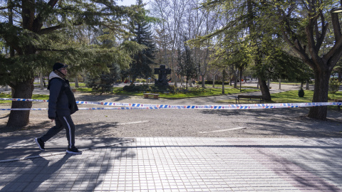 Teruel cierra el parque de Los Fueros-Ricardo Eced ante la alerta por viento. Teruel cierra el parque de Los Fueros-Ricardo Eced ante la alerta por viento.