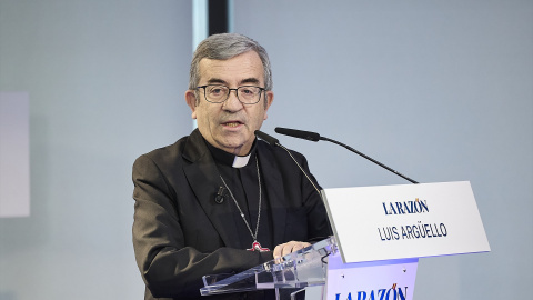 El presidente de la Conferencia Episcopal Española, Luis Argüello, en Madrid.