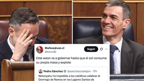 Santiago Abascal y Pedro Sánchez en dos fotos de archivo.