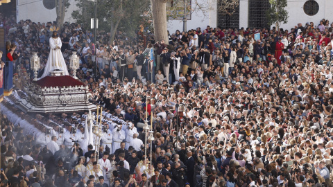 Procesión en pasado lunes en la Semana Santa de Málaga.