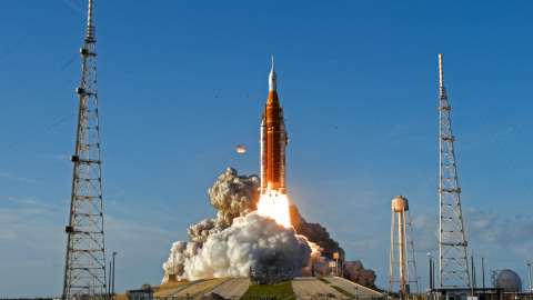 La misión Artemis II en Florida, este miércoles.