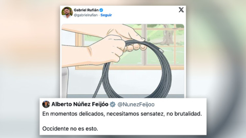 Reacciones al tuit de Feijóo.