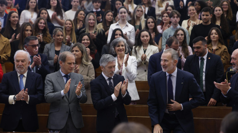 Felipe VI, el pasado jueves en un acto en la Universidad Complutense.
