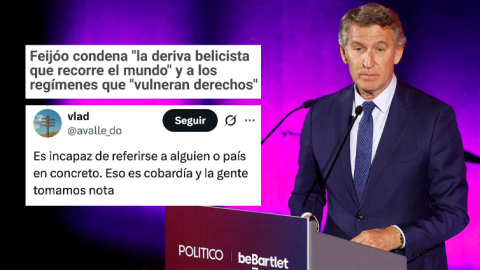Alberto Núñez Feijóo, durante su intervención en el European Pulse Forum. Alberto Núñez Feijóo, durante su intervención en el European Pulse Forum.