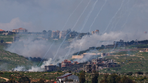 El Líbano visto desde el norte de Israel, este sábado. El Líbano visto desde el norte de Israel, este sábado.