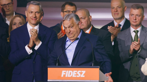 Viktor Orbán, este domingo 12 de abril en Budapest.