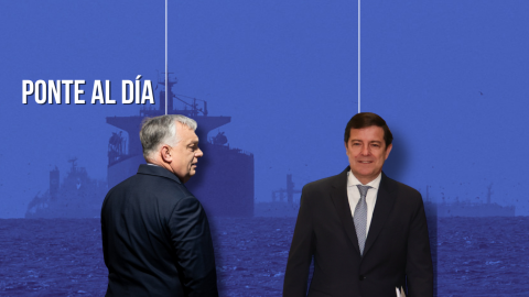 Fotomontaje con las imágenes de Viktor Orbán y Alfonso Fernández Mañueco.