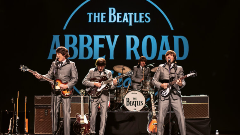 Abbey Road, banda tributo de The Beatles, durante un concierto en Vigo.