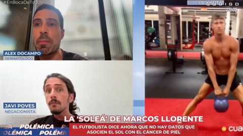 Un dermatólogo debate con el terraplanista Javi Poves en el programa de Nacho Abad.