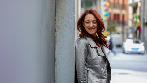 Cristina Monbe, en plena Gran Vía de Madrid