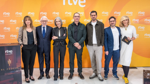 Imagen de la rueda de prensa de presentación de 'El juicio'.