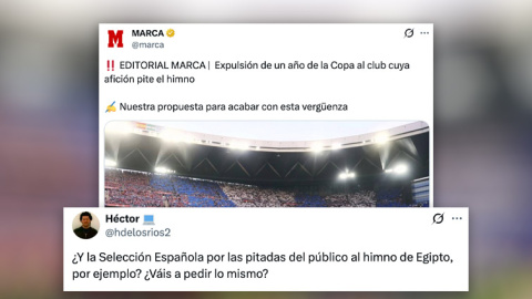 Respuestas al editorial de 'Marca' sobre las pitadas al himno en la final de la Copa del Rey.