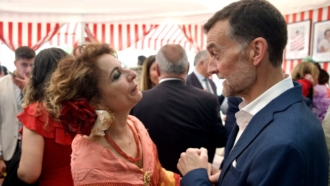 Montero y Maíllo, este martes en la feria.