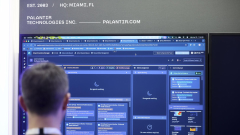 Imagen de archivo de una pantalla de Palantir, en Alemania.