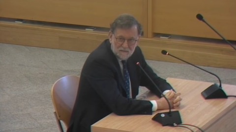 El expresidente del Gobierno Mariano Rajoy durante su declaración como testigo en el juicio de 'Kitchen'