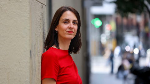 Rita Maestre, portavoz de Más Madrid en el Ayuntamiento, en la Gran Vía de Madrid.
