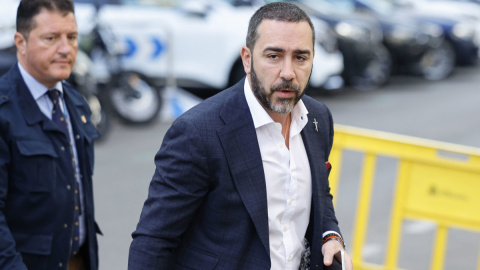 Imagen de archivo del empresario Víctor de Aldama a su llegada al Tribunal Supremo en Madrid.