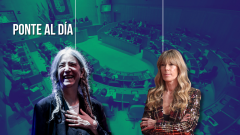 Fotomontaje con las imágenes de Patti Smith y Begoña Gómez.