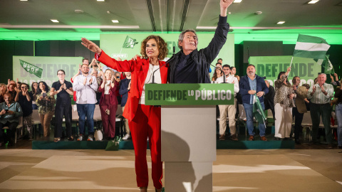 María Jesús Montero y Miguel Ríos, este jueves.