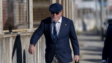 El comisario José Manuel Villarejo a su llegada al primer día del juicio de la 'Operación Kitchen'.