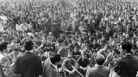 Estudiantes catalanes contra el franquismo