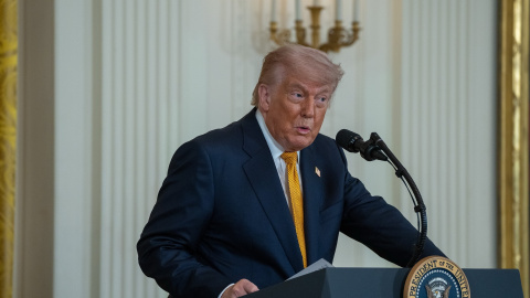 El presidente de los EEUU, Donald Trump, en la Casa Blanca. El presidente de los EEUU, Donald Trump, en la Casa Blanca.