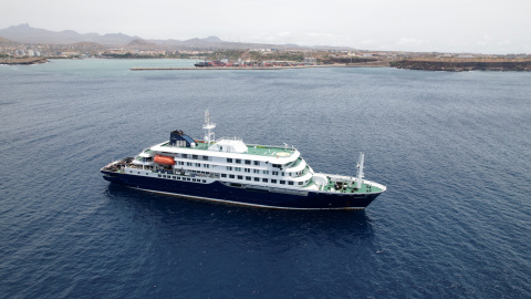 El crucero MV Hondius, en el que se ha producido un brote de hantavirus.