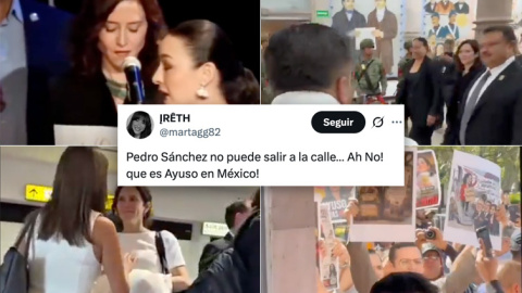 Vídeos compartidos en las redes sobre la visita de Ayuso a México.