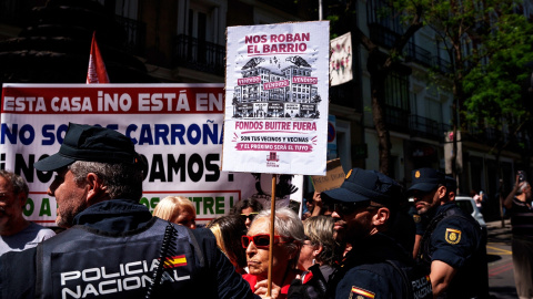 Manifestación en Madrid en defensa de la prórroga de alquileres. Manifestación en Madrid en defensa de la prórroga de alquileres.