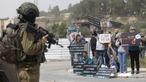 Protesta contra la ley de pena de muerte en Cisjordania, a 3 de abril de 2026. Protesta contra la ley de pena de muerte en Cisjordania, a 3 de abril de 2026.