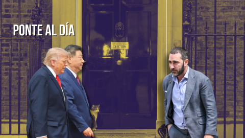 Fotomontaje con las imágenes de Donald Trump, Xi Jinping y Víctor de Aldama.