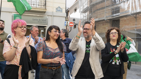 El candidato de Adelante Andalucía a la presidencia de la Junta, José Ignacio García, este viernes en Granada. El candidato de Adelante Andalucía a la presidencia de la Junta, José Ignacio García, este viernes en Granada.