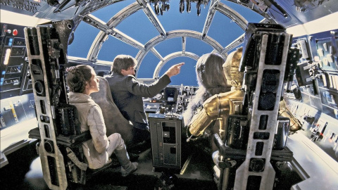 La cabina de El Halcón Milenario, de la la saga 'Star Wars'.