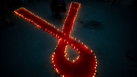 Conmemoración por el Día Mundial del Sida en Nepal. Conmemoración por el Día Mundial del Sida en Nepal.