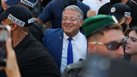 El ministro de Seguridad Nacional de Israel, Itamar Ben Gvir (C), participa en el desfile del Día de Jerusalén en la Puerta de Damasco, en la Ciudad Vieja de Jerusalén, (14/05/2026) El ministro de Seguridad Nacional de Israel, Itamar Ben Gvir (C), participa en el desfile del Día de Jerusalén en la Puerta de Damasco, en la Ciudad Vieja de Jerusalén, (14/05/2026)