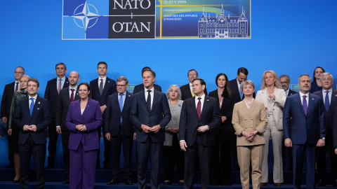 Ministros exteriores de países de la OTAN junto a Marco Rubio en la cumbre de este viernes. Ministros exteriores de países de la OTAN junto a Marco Rubio en la cumbre de este viernes.