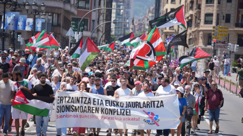 Protesta por la los altercados de la Ertzaintza en Bilbao, a 24 de mayo de 2026. Protesta por la los altercados de la Ertzaintza en Bilbao, a 24 de mayo de 2026.
