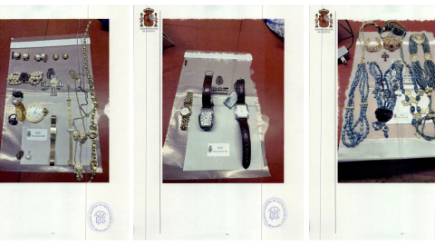 Combo con algunas de las joyas y relojes que aparecen en el informe de la UDEF tras intervenir la caja fuerte del despacho del expresidente del Gobierno José Luis Rodríguez Zapatero Combo con algunas de las joyas y relojes que aparecen en el informe de la UDEF tras intervenir la caja fuerte del despacho del expresidente del Gobierno José Luis Rodríguez Zapatero.