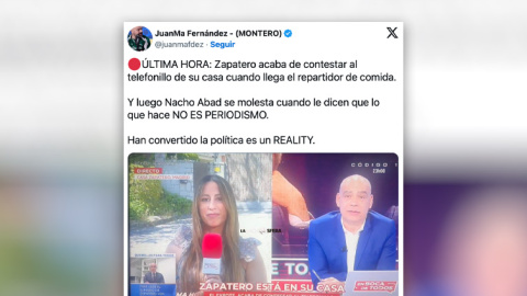 Reacciones a la narración de sobre la llegada de un repartidor a la casa de Zapatero en el programa 'En boca de todos'.