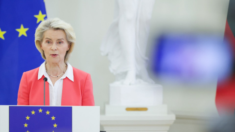 La presidente de la Comisión de la Unión Europea. La presidente de la Comisión de la Unión Europea.